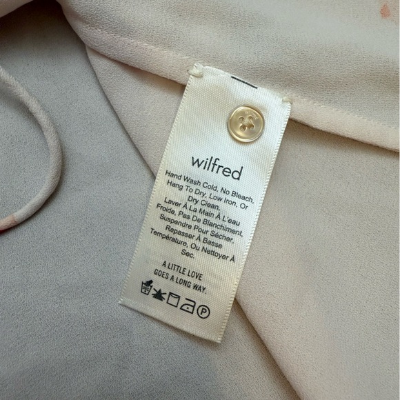 NEW Aritzia Wilfred Tia Front Tie Floral Print Blouse Medium NWT - Picture 9 of 12